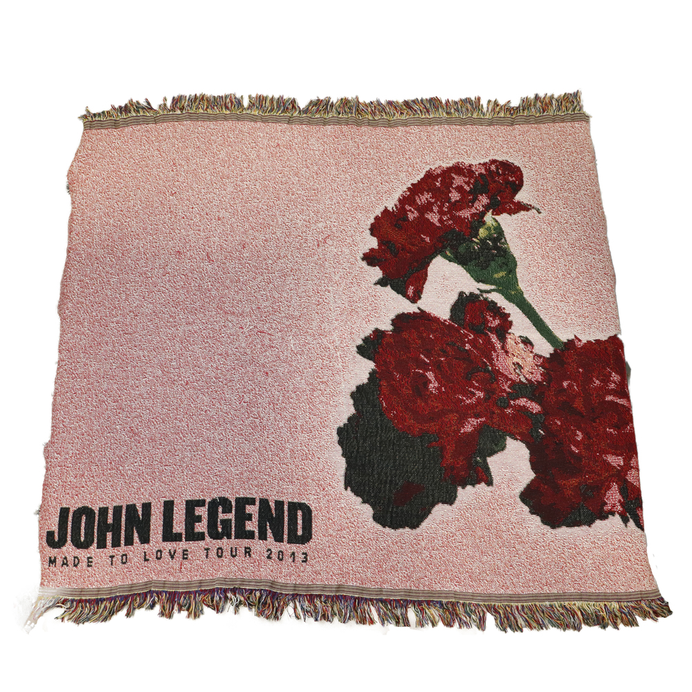 Vintage 2013 John Legend Fringe Woven Blanket